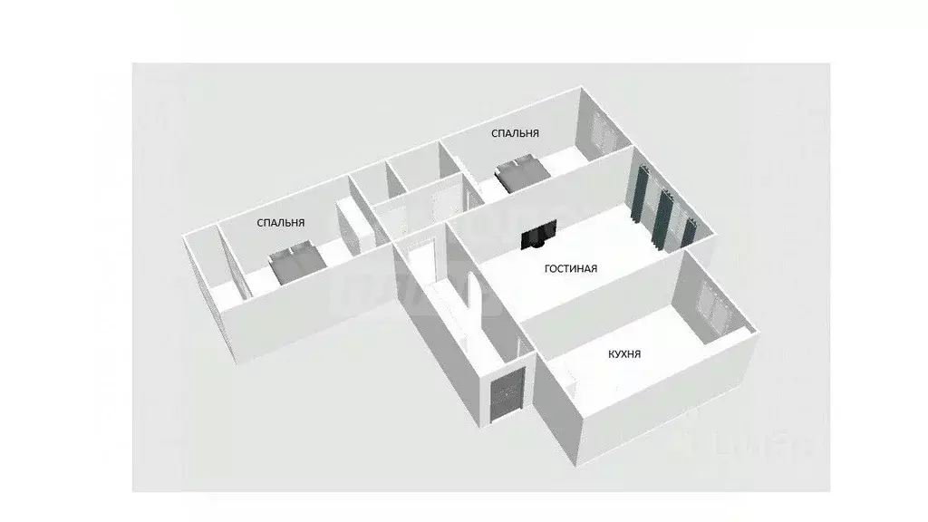 3-к кв. Оренбургская область, Сакмарский район, пос. Светлый ул. Мира, ... - Фото 2