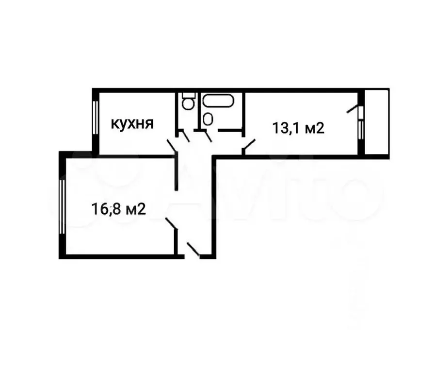2-к. квартира, 51,3 м, 5/14 эт. - Фото 0