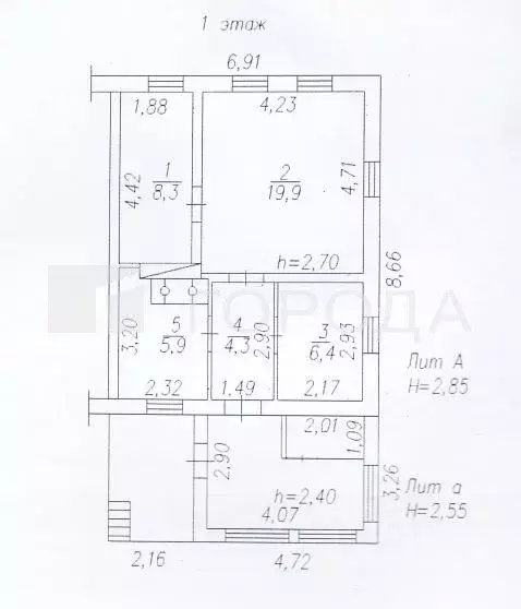 Дом в Кемеровская область, Новокузнецк Донецкая ул., 78 (45 м) - Фото 1