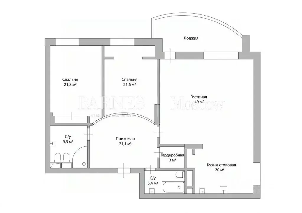 3-к кв. Москва Ленинский просп., 103 (166.0 м) - Фото 2