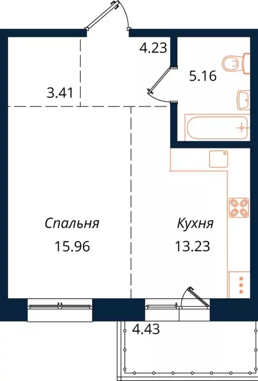 1-к кв. Иркутская область, Иркутск ул. Юрия Левитанского, 16/1 (46.4 ... - Фото 1