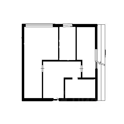 3-к кв. Москва, Москва, Московский г. 1-й мкр, 22к2 (70.3 м) - Фото 2