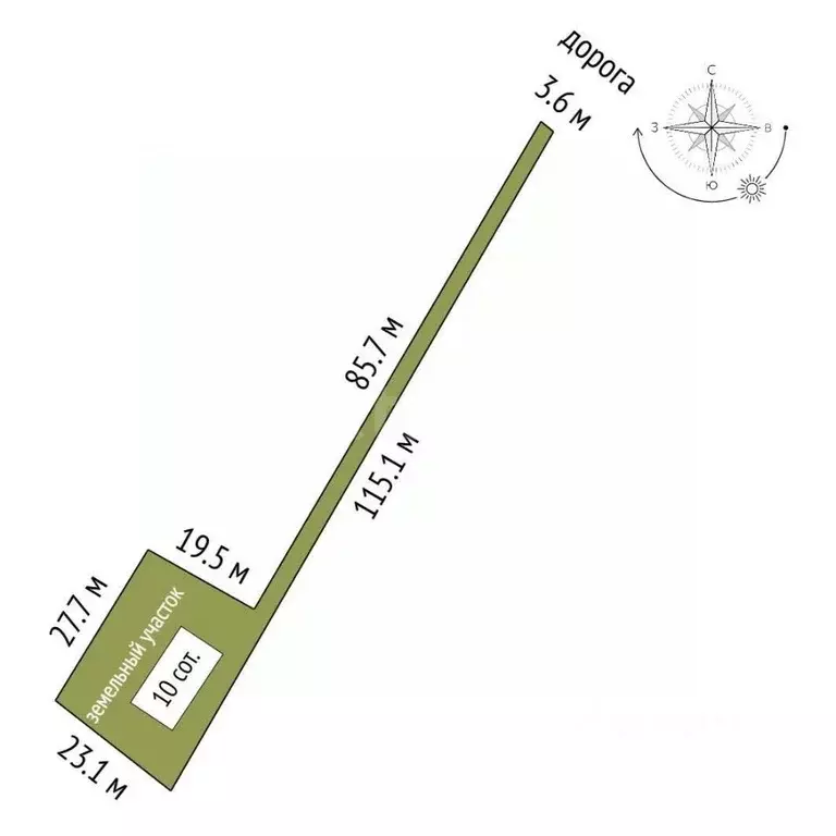 Участок в Севастополь с. Родное, ул. Центральная, 14 (10.0 сот.) - Фото 2