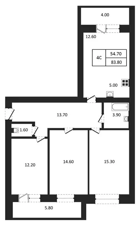 4-комнатная квартира: Новосибирск, улица Семёна Иоаниди, 5 (83.8 м) - Фото 0