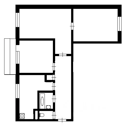 3-к кв. Калининградская область, Калининград ул. Гайдара, 93 (65.0 м) - Фото 2