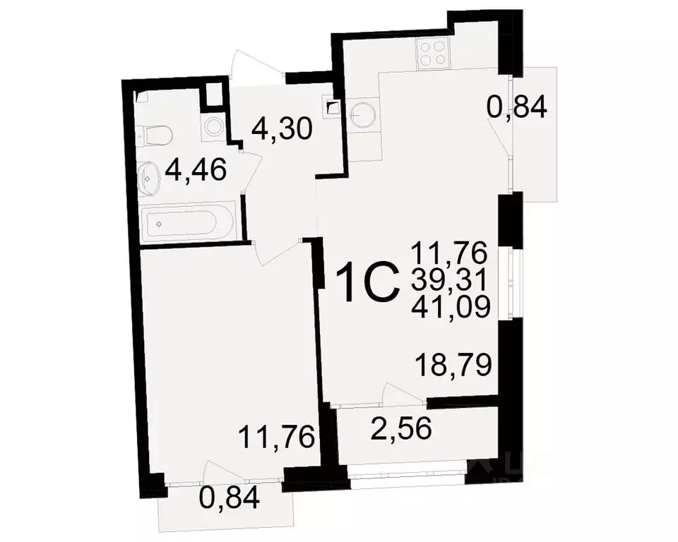 1-к кв. Рязанская область, Рязань Аура жилой комплекс (39.31 м) - Фото 1