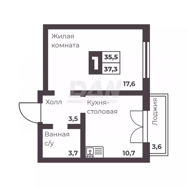 1-комнатная квартира: Челябинск, проспект Ленина, 4Г (37.3 м) - Фото 1