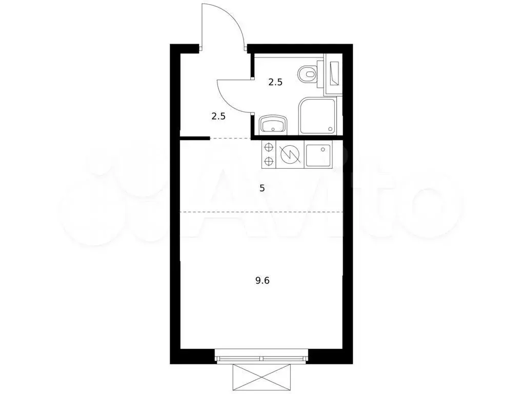 Квартира-студия, 19,6 м, 11/30 эт. - Фото 0