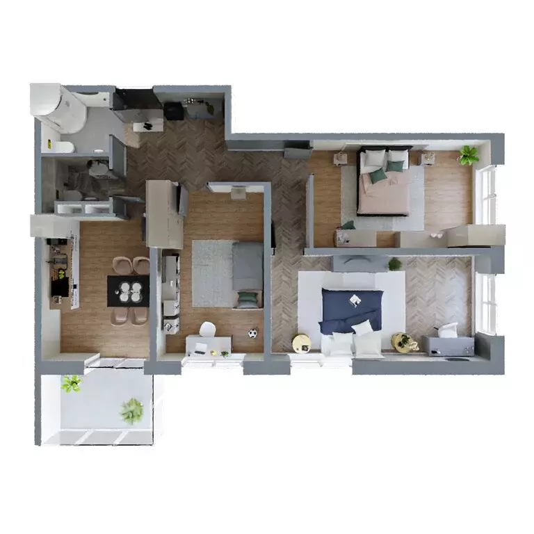 3-комнатная квартира: Калуга, улица Пухова, 58 (87.93 м) - Фото 2
