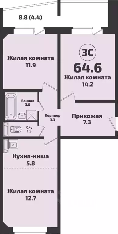 2-к кв. Новосибирская область, Новосибирский район, Станционный ... - Фото 0