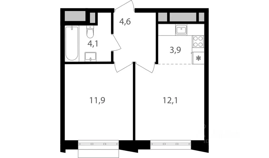 2-к кв. Москва Михалковская ул., 48 (36.6 м) - Фото 1