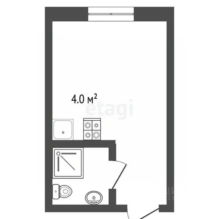 1-к кв. Томская область, Томск ул. Шевченко, 45 (13.4 м) - Фото 1