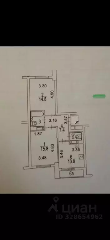 2-к кв. Москва Зеленодольская ул., 28А (54.0 м) - Фото 1