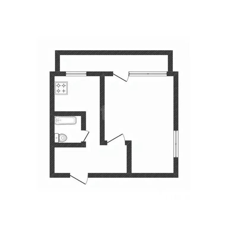 1-к кв. Алтайский край, Бийск Садовая ул., 5Д (35.3 м) - Фото 2