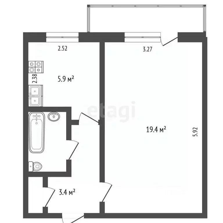 1-к кв. Московская область, Химки ул. Нахимова, 4А (32.5 м) - Фото 1