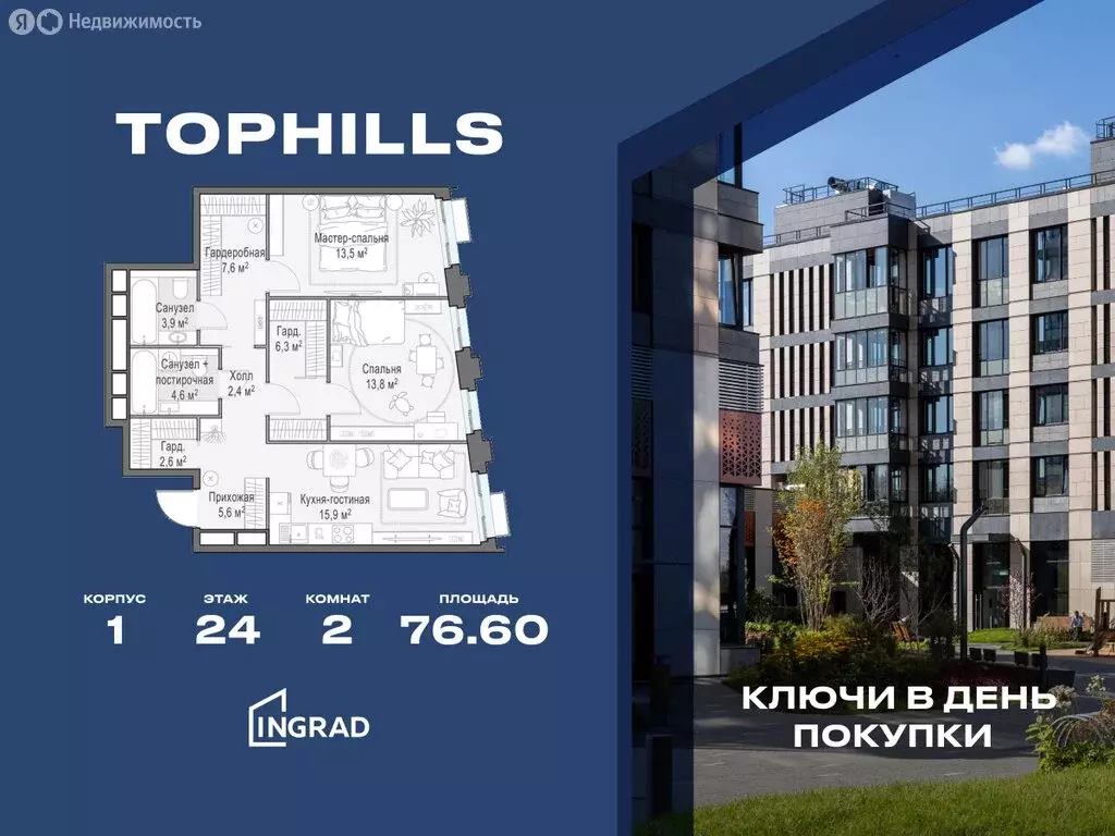 2-комнатная квартира: Москва, Электролитный проезд, 7 (76.6 м) - Фото 0