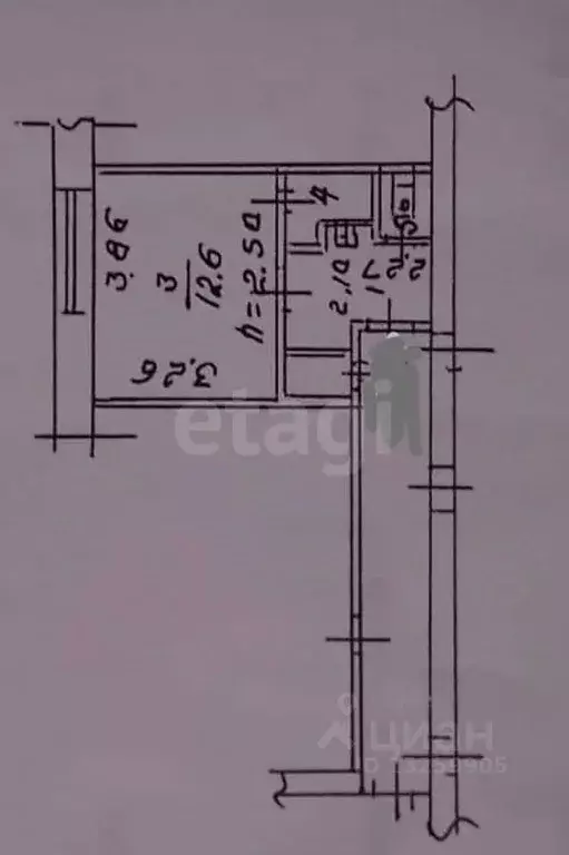 1-к кв. Липецкая область, Липецк ул. Циолковского, 5/2 (18.7 м) - Фото 0
