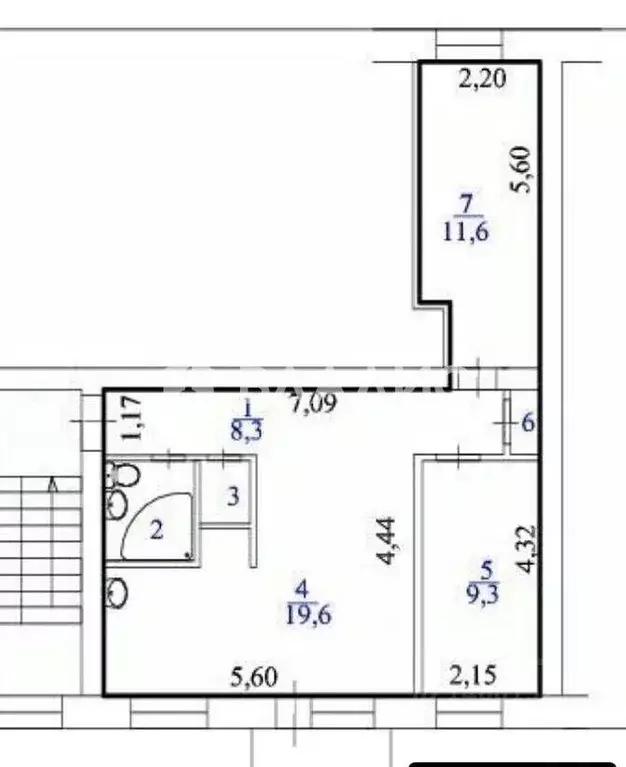 3-к кв. Бурятия, Улан-Удэ ул. Фрунзе, 13 (54.0 м) - Фото 1