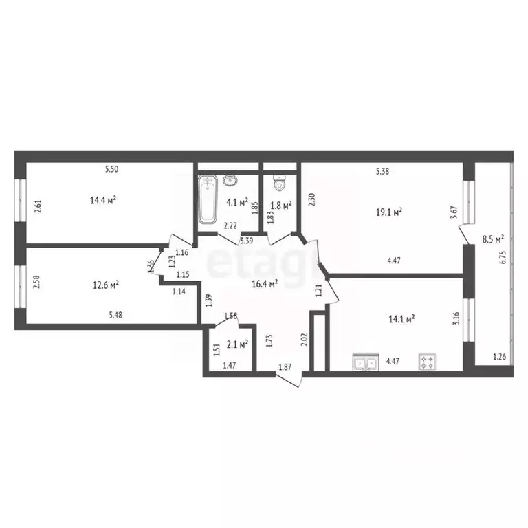 3-к кв. Забайкальский край, Чита ул. Шилова, 29 (90.0 м) - Фото 1