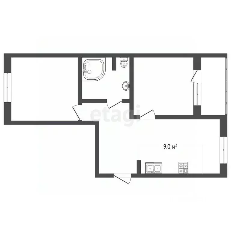 2-к кв. Владимирская область, Муром Карачаровское ш., 30Д (51.8 м) - Фото 1