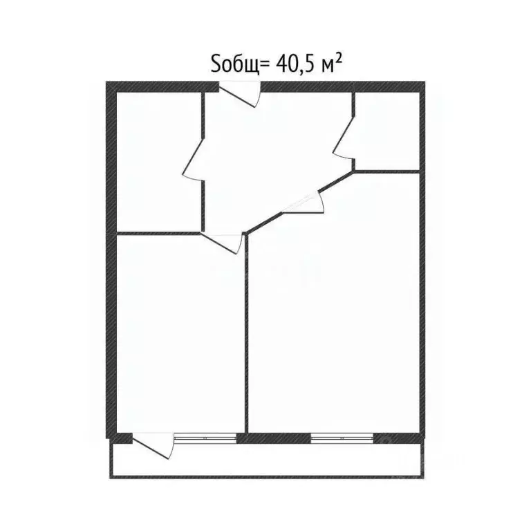 1-к кв. Брянская область, Брянск Московский мкр, 31 (40.5 м) - Фото 2