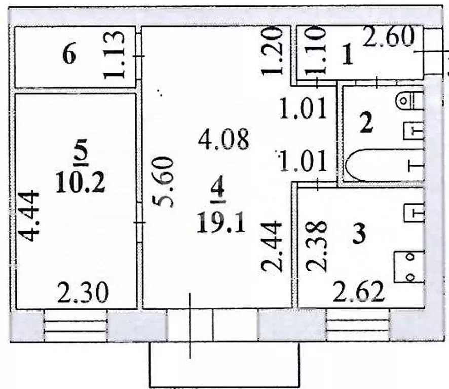 2-к кв. Липецкая область, Липецк Московская ул., 27 (43.0 м) - Фото 1