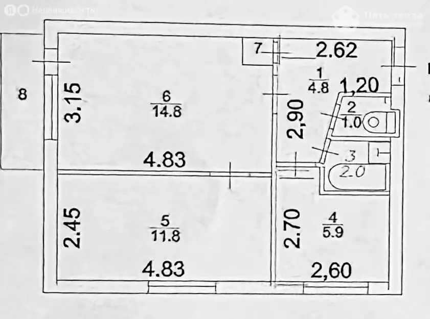 2-комнатная квартира: Тверь, улица Громова, 5 (40.7 м) - Фото 0
