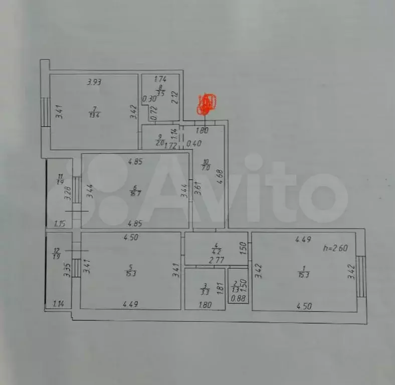 3-к. квартира, 90 м, 4/14 эт. - Фото 0