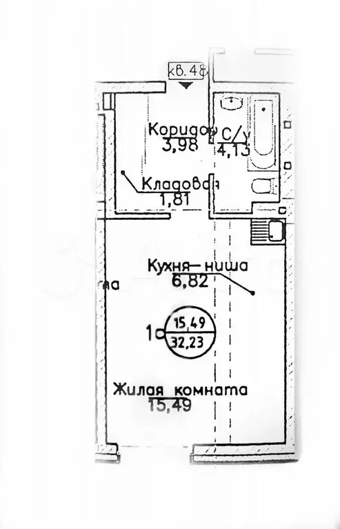 Квартира-студия, 32,2 м, 2/10 эт. - Фото 0