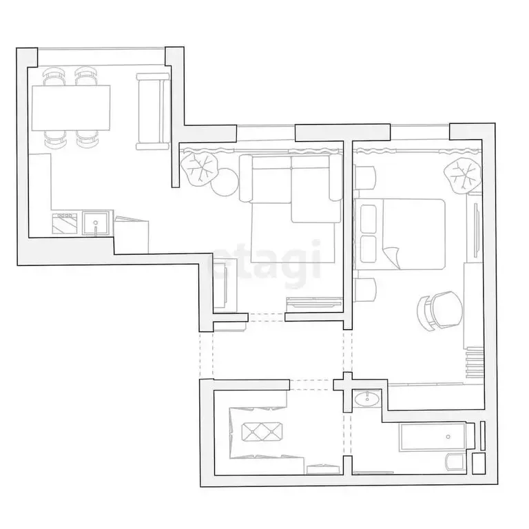 2-комнатная квартира: Каспийск, улица Магомедали Магомеджановa, 31Б ... - Фото 1