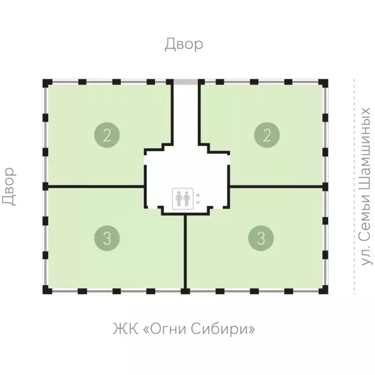 2-к кв. Новосибирская область, Новосибирск ул. Семьи Шамшиных, 93 ... - Фото 1