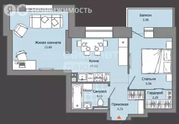 2-комнатная квартира: Пермь, улица Дзержинского, 35А (48.41 м) - Фото 1