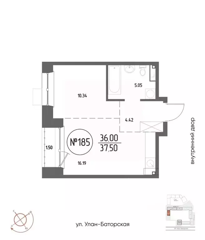 1-к кв. Иркутская область, Иркутск Макс жилой комплекс (37.5 м) - Фото 1
