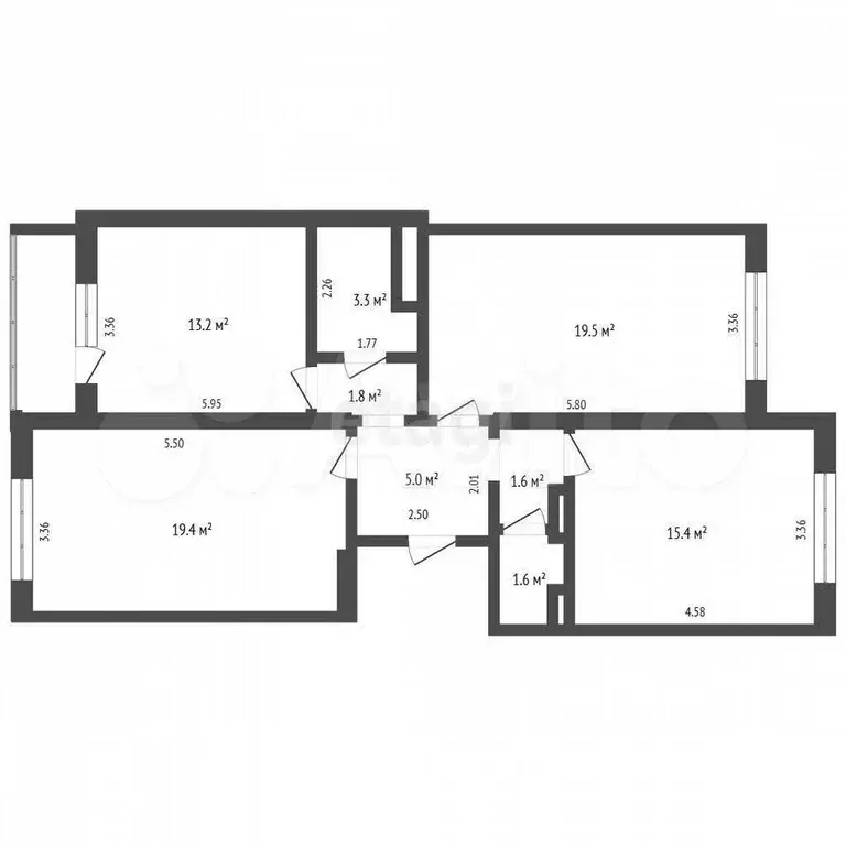 3-к. квартира, 82 м, 4/16 эт. - Фото 1