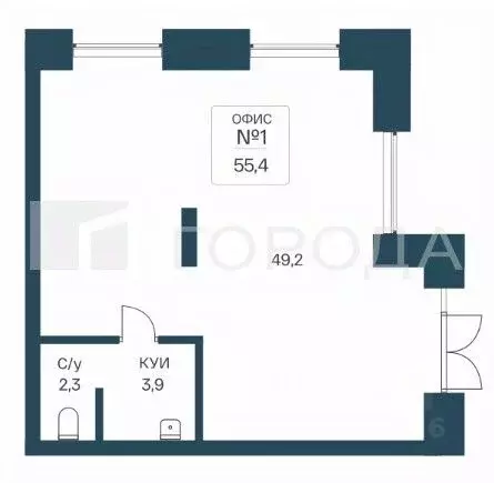 Офис в Новосибирская область, Новосибирск Кропоткинский жилмассив, ул. ... - Фото 2