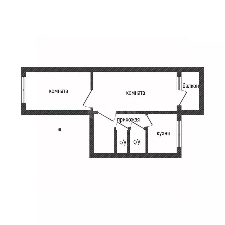 2-к кв. Белгородская область, Белгород ул. Попова, 69 (46.6 м) - Фото 2