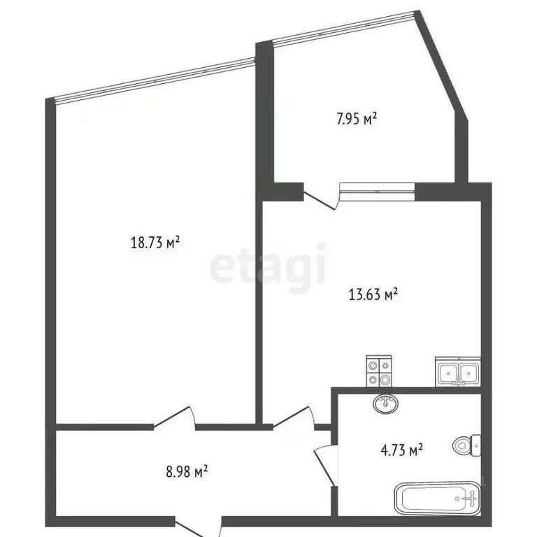 2-к кв. Краснодарский край, Анапа ул. Ленина, 202к2 (50.2 м) - Фото 1