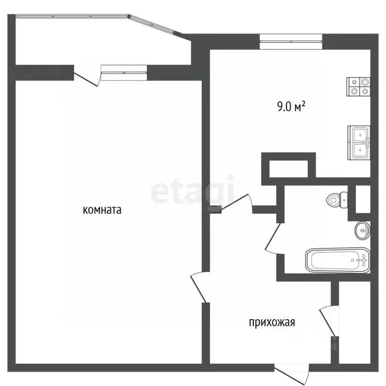 1-к кв. Москва Старокачаловская ул., 1К2 (38.1 м) - Фото 2