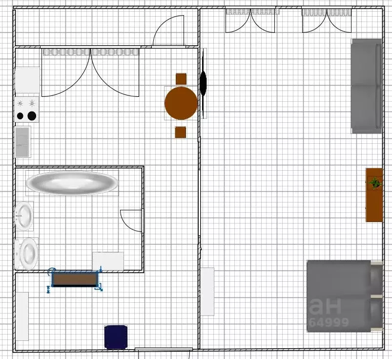 1-к кв. Башкортостан, Уфа ул. Юрия Гагарина, 47 (35.0 м) - Фото 2