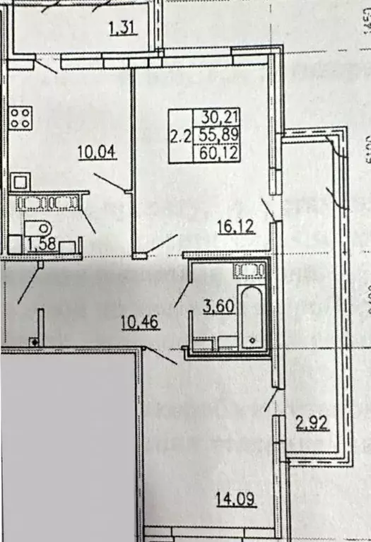 2-к кв. Санкт-Петербург ул. Адмирала Черокова, 18к3 (55.0 м) - Фото 0