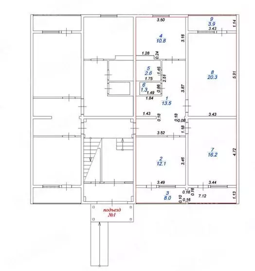 3-к кв. Тверская область, Тверь Чуприяновский пер., 10 (76.8 м) - Фото 2