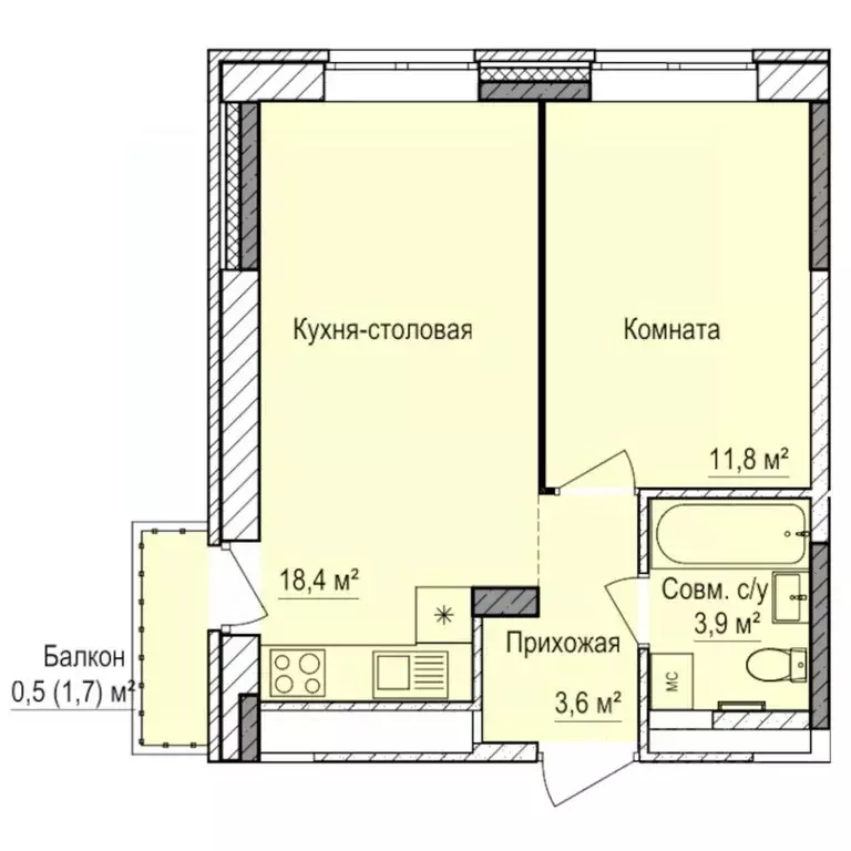 1-к кв. Удмуртия, Ижевск Буммаш жилрайон, Покровский жилой комплекс ... - Фото 1