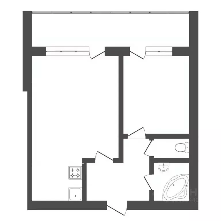 1-к кв. Тюменская область, Тюмень ул. Щербакова, 98 (33.5 м) - Фото 2