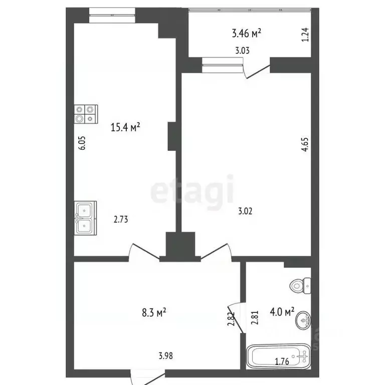 1-к кв. Самарская область, Самара Запорожская ул., 22 (45.4 м) - Фото 0