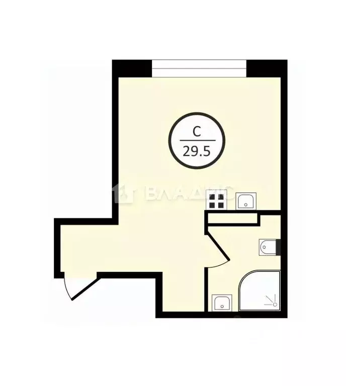 Квартира, студия, 29.5 м - Фото 1
