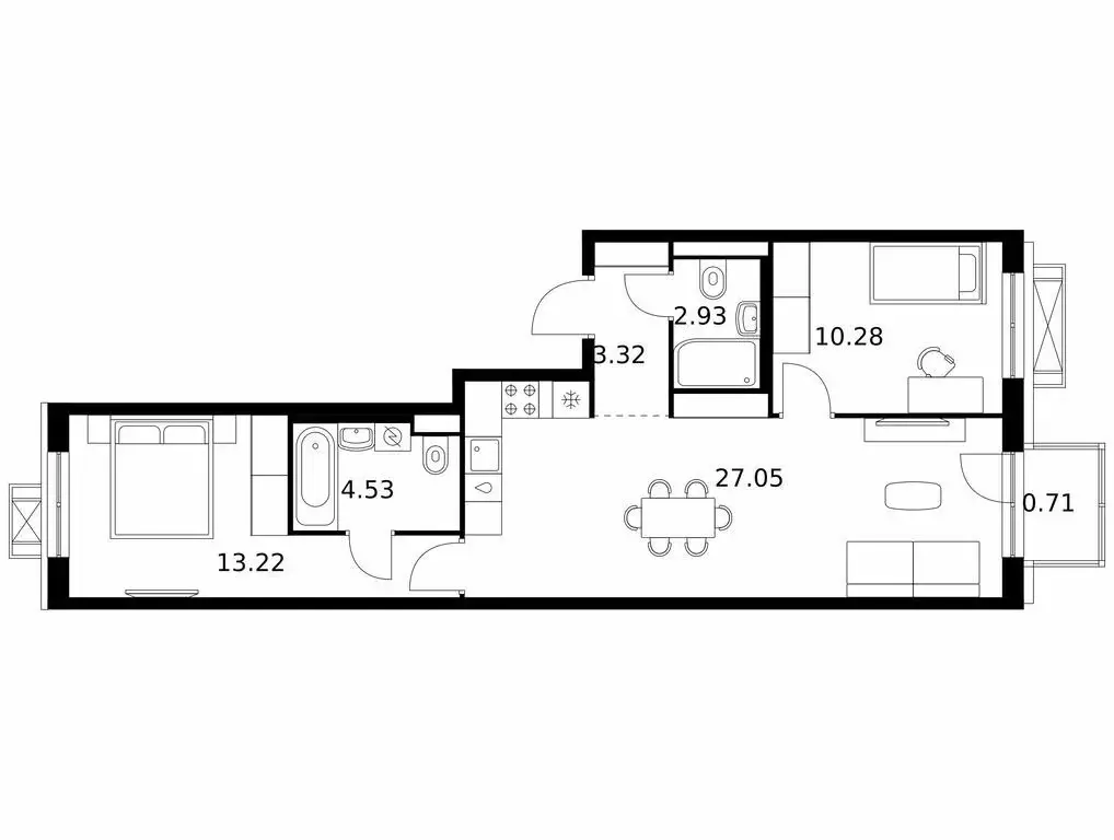 2-комнатная квартира: Улан-Удэ, Советская улица, 6/2 (62.04 м) - Фото 1