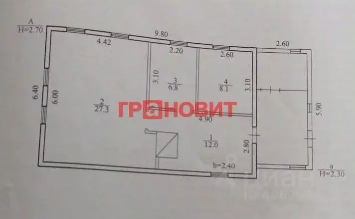 Дом в Новосибирская область, Новосибирск Балластная ул., 35А (54 м) - Фото 1