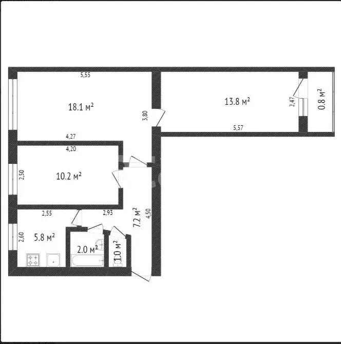 3-комнатная квартира: Стерлитамак, улица Худайбердина, 60 (62 м) - Фото 0