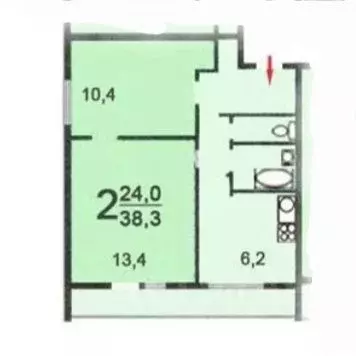 2-к кв. Москва проезд Стратонавтов, 10С1 (38.2 м) - Фото 1