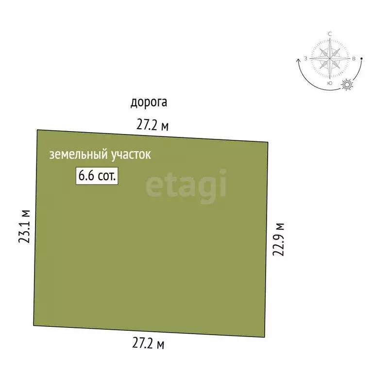 Участок в Орджоникидзе, СНТ Волна, улица 6-я Линия (6.64 м) - Фото 1